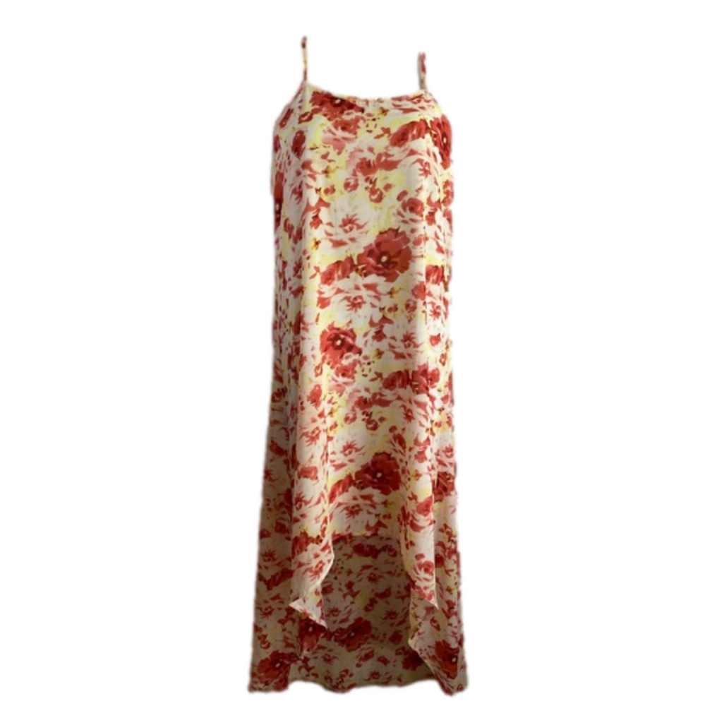 Buffalo David Bitton Floral Racerback High-Low Dress Size SP EUC SKU0558